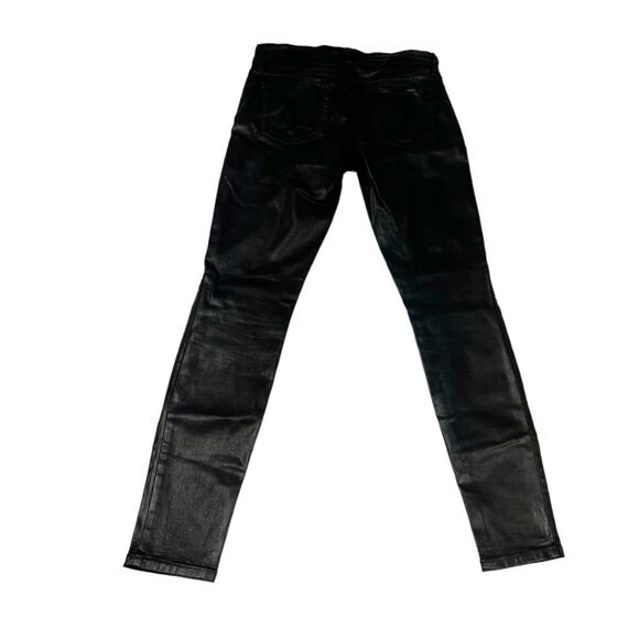 Joe's Jeans Jet Black Coated Denim Zip Fly Skinny Ankle Cropped Pants Women's 25 - Picture 15 of 15
